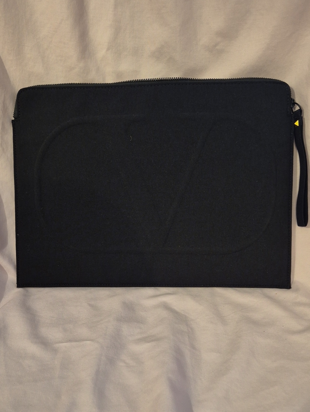 NWOT Valentino Garavani Black Zip Makeup/ Laptop Pouch